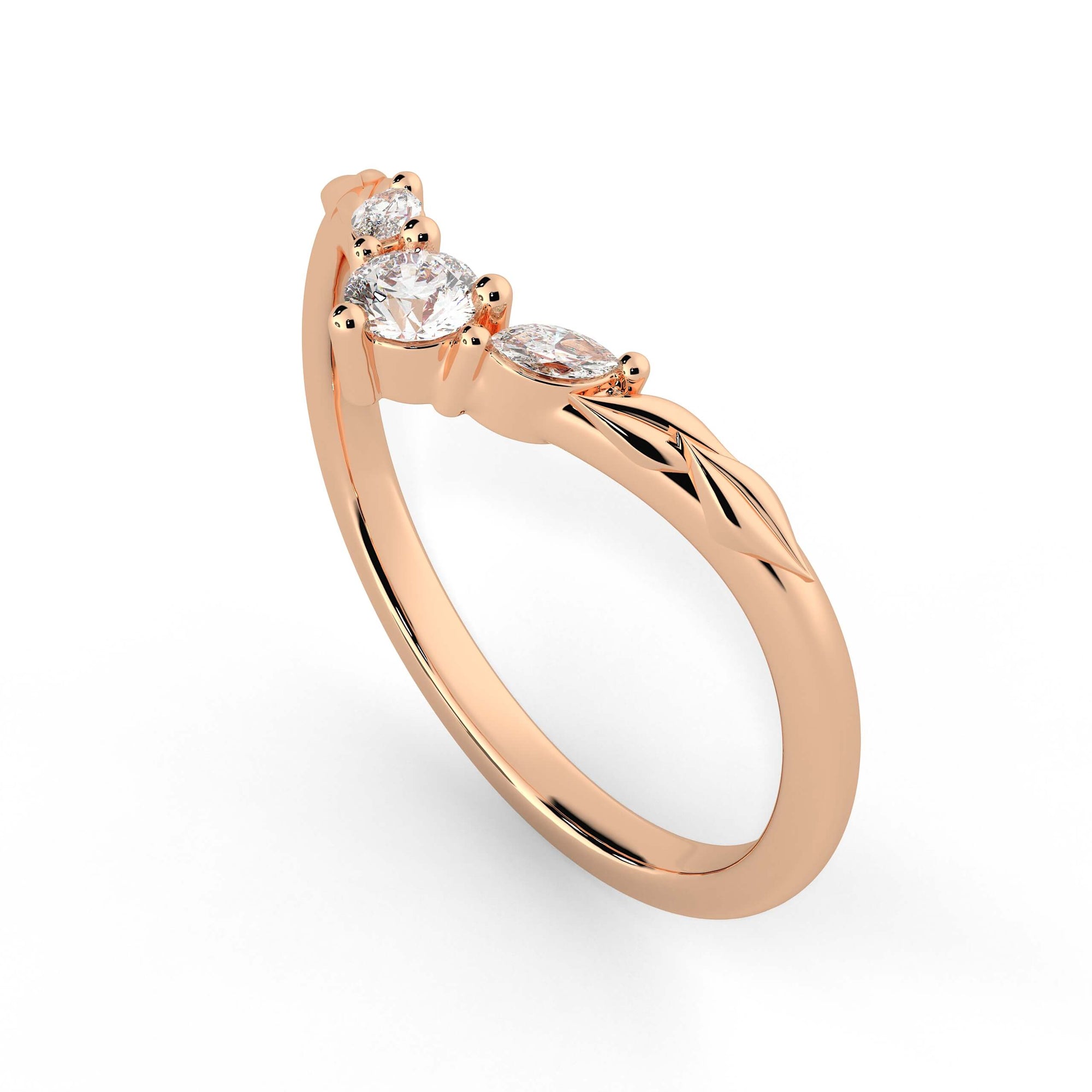 Arwen Ring Rose Gold Perspective View