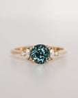 The Liza - One of a kind Teal Tourmaline & Diamond