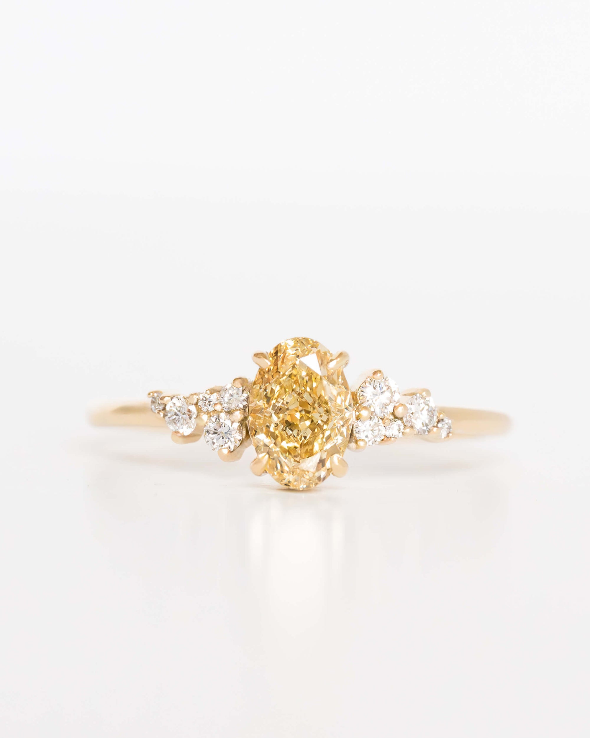 The Aries Ring Setting Oval Yellow Diamond Ring