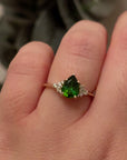 Tourmaline & Natural Diamond Liza Ring - One of a kind