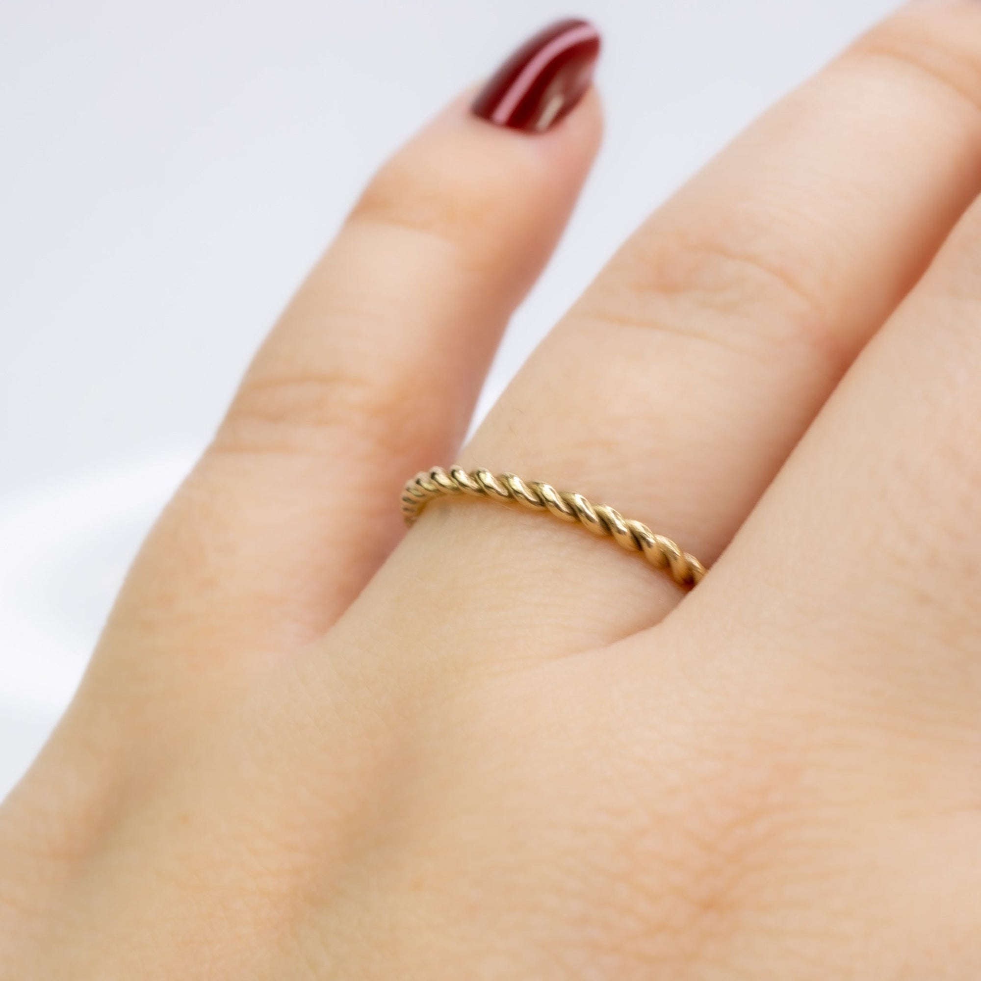 9ct Gold Twist Ring - Moments Jewellery